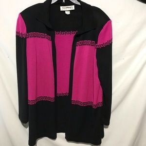 Cardigan Sz 16 Hot Pink and Black